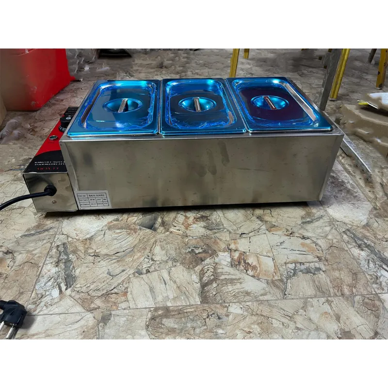  Heavy Duty Stainless Steel 3 Pan Electric Bain Marie, 1.5KW 