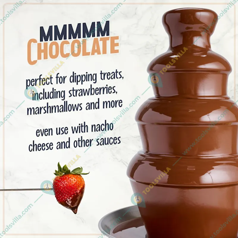 Stainless Steel Electric 4 Steps Chocolate Fountain Machine 