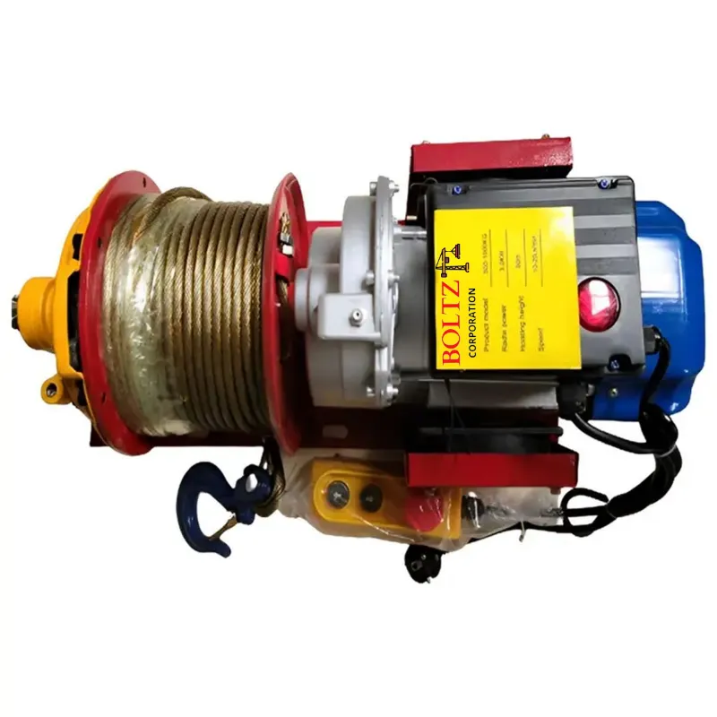 Boltz 500-1000 kg Load Capacity 5 hp Electric Clutch Winch With 8 MM, 40 Meter Wire Rope