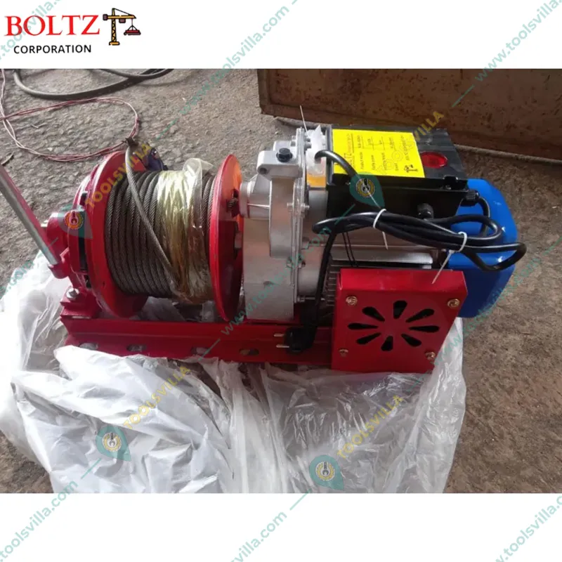 Boltz 500-1000 kg Load Capacity 5 hp Electric Clutch Winch With 8 MM, 40 Meter Wire Rope