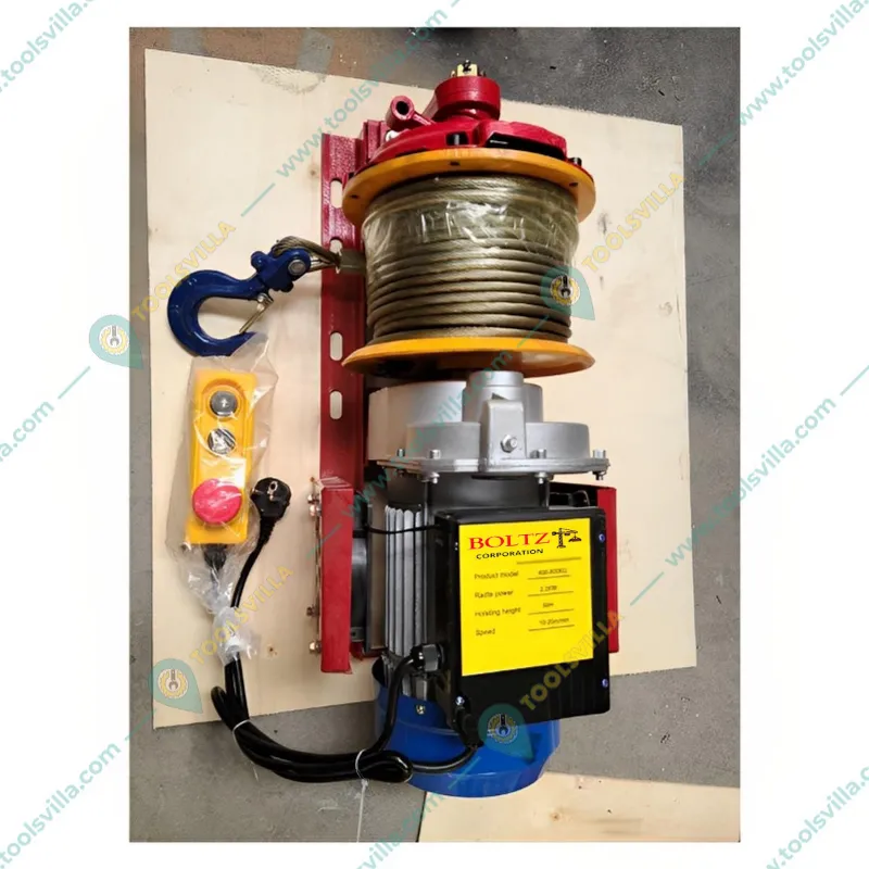 Boltz 500-1000 kg Load Capacity 5 hp Electric Clutch Winch With 8 MM, 40 Meter Wire Rope