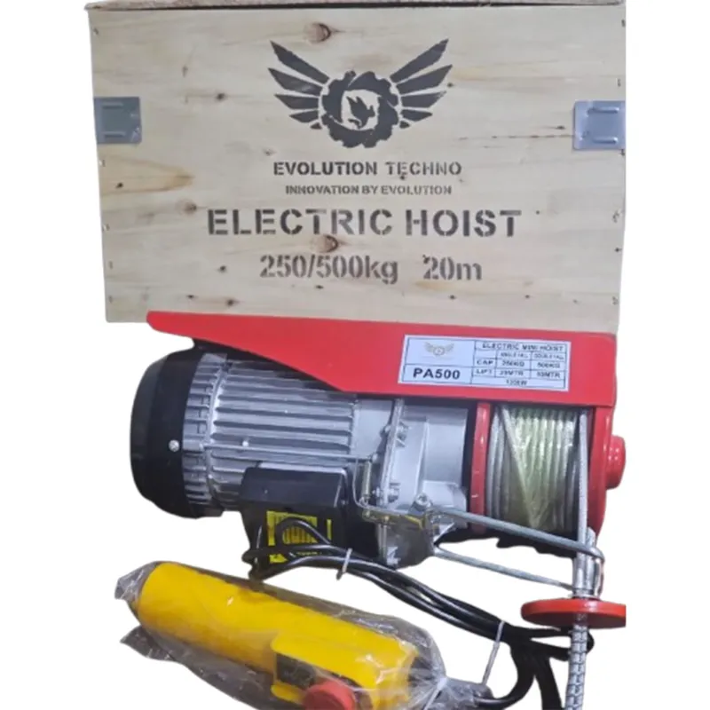 Evolution Techno PA 500 kg Electric Hoist with 1.8 HP Copper Winding Motor, 5 mm Diameter & 20 Meter Long Wire Rope