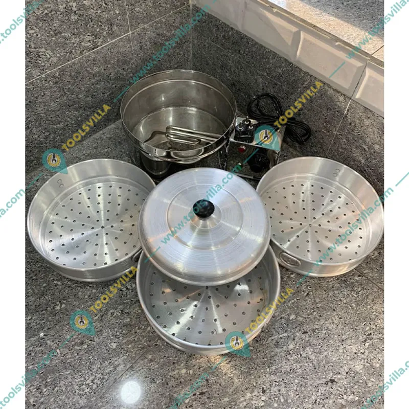 Electric 3 Pot Momo Steamer Machine, 1500 Watt 