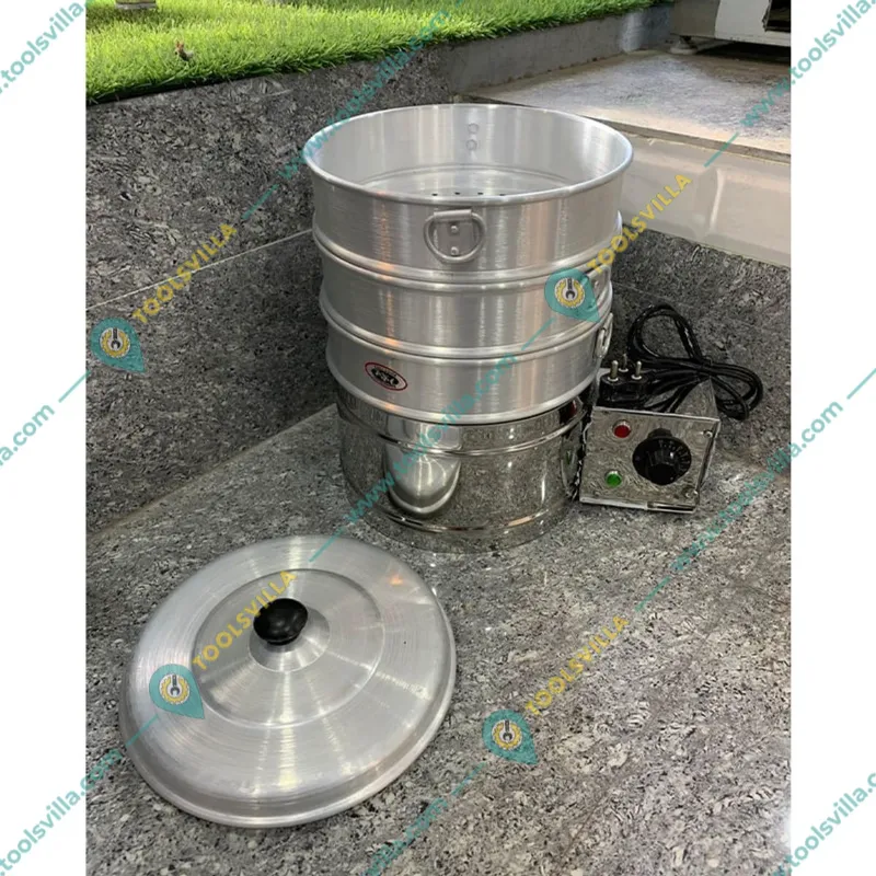 Electric 3 Pot Momo Steamer Machine, 1500 Watt 