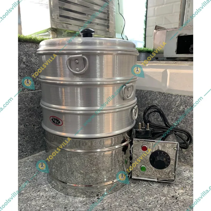 Electric 3 Pot Momo Steamer Machine, 1500 Watt 