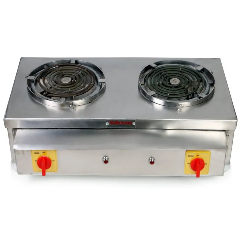 Volterson Stainless Steel Double Coil Electric Hot Plate for Home Kitchens, Hostels, and Small Commercial Setups
