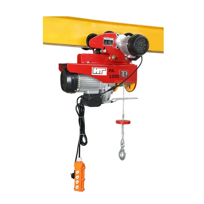HT PA 1200 kg capacity Electric Hoist With Electric Travelling Trolley, 20 m & 8 mm Wire Rope
