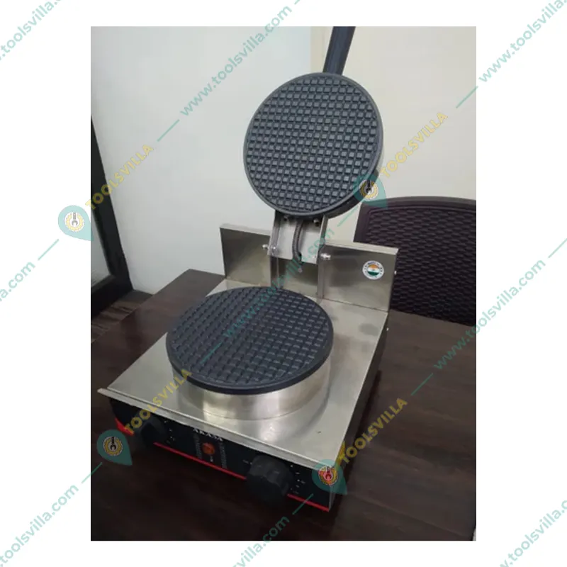 Akasa WCM 7 Waffle Cone Machine 7 inch Circular, 1000W with Free Wooden Cone