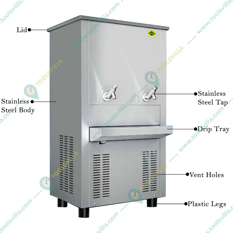 WESTERN SWC4080HC Stainless Steel Electric Water Cooler, 80 Liter Storage Capacity with 1 Year Warranty