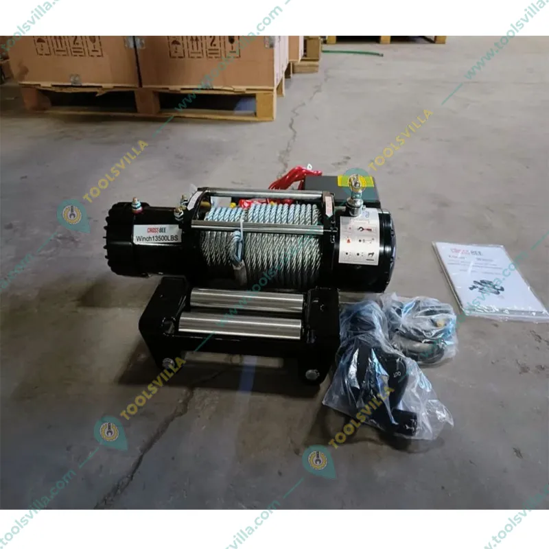 CROSSBEE 6500 LBS Electric Winch, 4.2 Hp- 25 m * 7.2 mm wire rope For Towing- SUVs, ATVs, UTVs, Cars, Boats, Jeeps, Trucks (2722Kg)