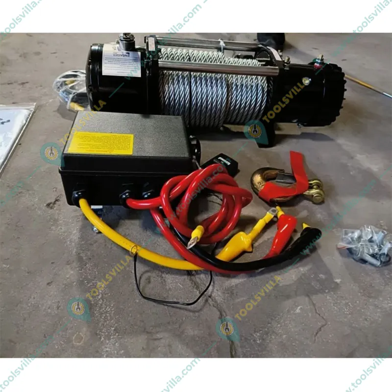 CROSSBEE 6500 LBS Electric Winch, 4.2 Hp- 25 m * 7.2 mm wire rope For Towing- SUVs, ATVs, UTVs, Cars, Boats, Jeeps, Trucks (2722Kg)