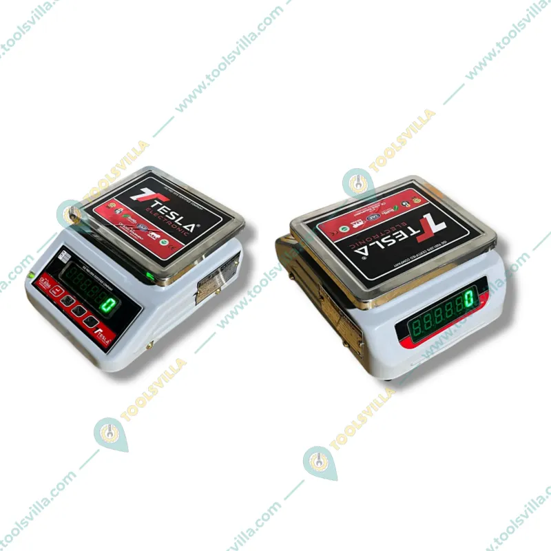 Tesla 150 x 160 mm Dual Display Micromini Digital Weighing Machine With MS Material, 10 Kg Capacity With (CKET 26)