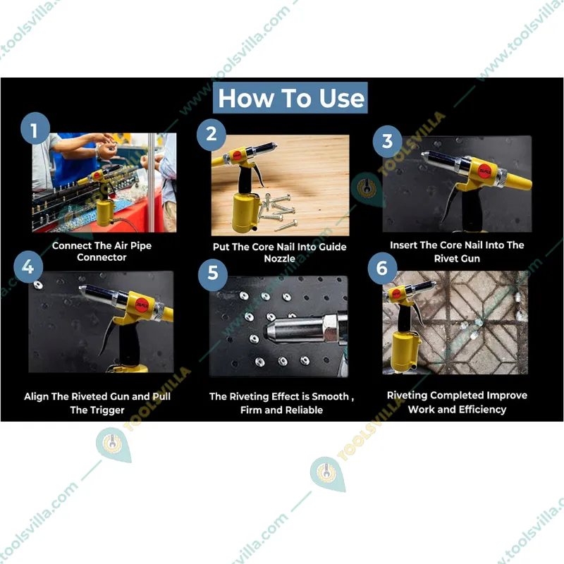 Elephant 3/16 Inch Air Hydraulic Riveter, 90 psi Max. pressure (EHR-6015)
