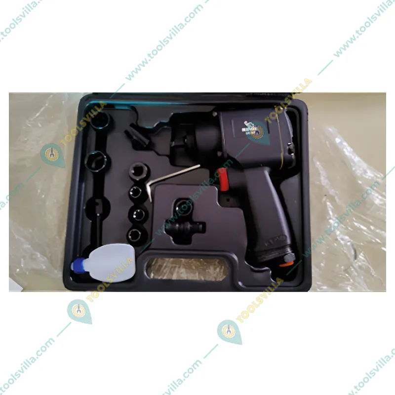 Elephant 3/8 Inch Impact Wrench With 8 Sockets (IW-01)