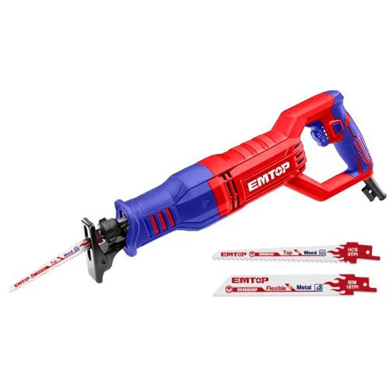 Emtop 115 mm 750 Watt Reciprocating Saw With 2 Pcs Blade, 900-3300 RPM (ERSW8001) 