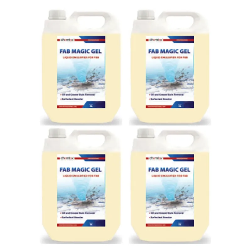 4 Pcs of Chemtex (5 Liter x 4 pcs) FAB MAGIC GEL Liquid Emulsifier for F&B