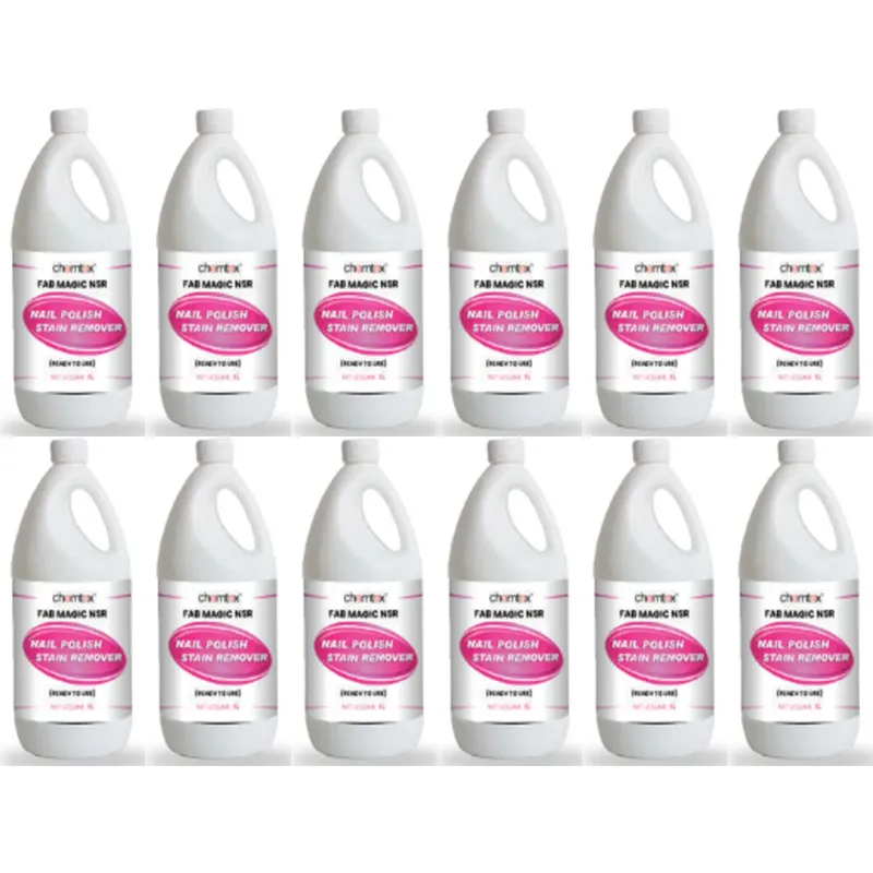 12 Pcs of Chemtex (1 Liter x 12 pcs) FAB MAGIC NSR Nail Polish Stain Remover