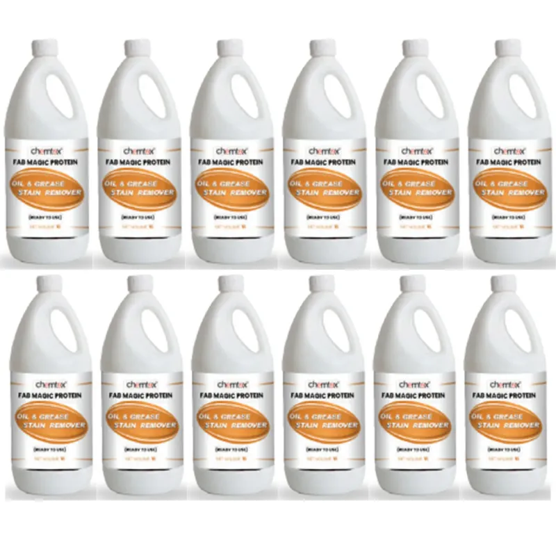 12 Pcs Chemtex (1 Liter x 12 pcs) FAB MAGIC PROTEIN Oil & Grease Stain Remover