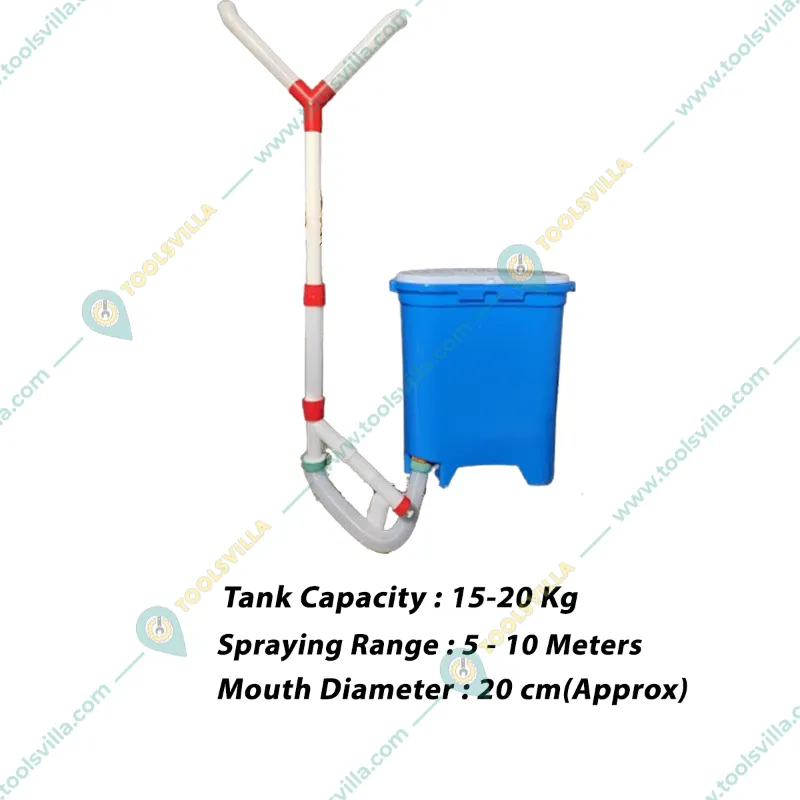 20 Kg Backpack Fertilizer Spreader for Fertilizing Various Crops with 2 Attachments