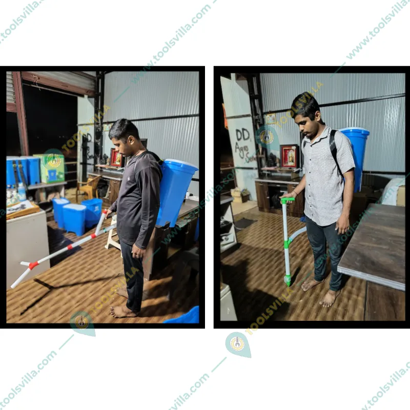 20 Kg Backpack Fertilizer Spreader for Fertilizing Various Crops with 2 Attachments