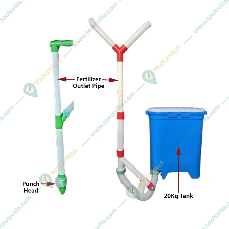 20 Kg Backpack Fertilizer Spreader for Fertilizing Various Crops with 2 Attachments