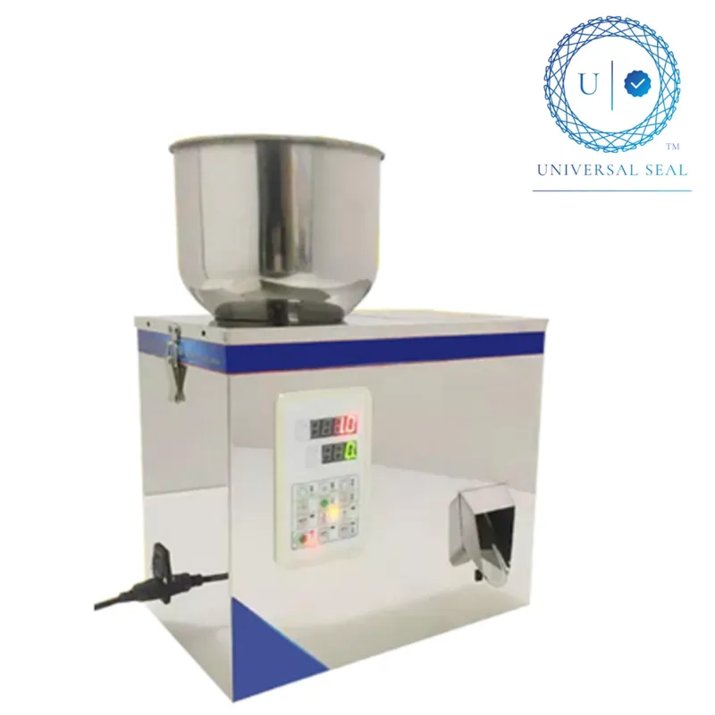 Universal Seal Tabletop 100gm to 500gm Stainless Steel Body Granule Filling Machine
