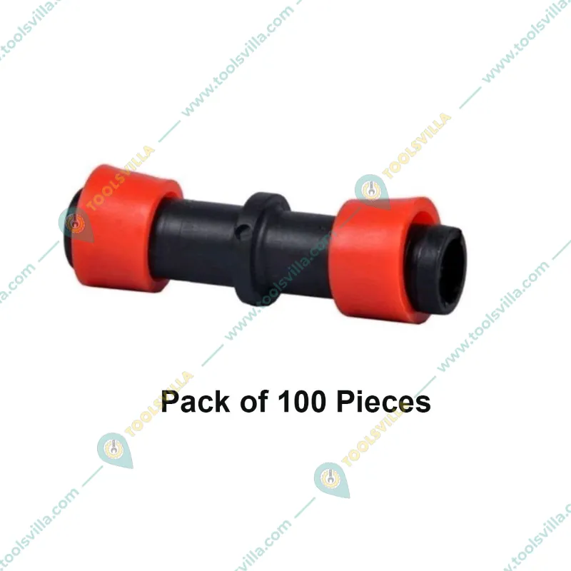 High Quality 16 mm Flat Drip Joiner for Drip Irrigation (Pack of 100 pieces)