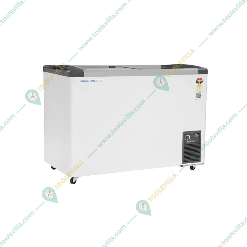Voltas GT340GA5-W Flat Glass Top Freezer with 275 Liter Capacity and 5 Star with 4 years Warranty