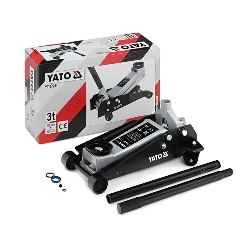 Yato 3 Ton Floor Trolley Jack With Oil Seal Kit For SUV,Hatch Back Cars, Passenger Cars-465 mm Maximum Lifting Height (YT-17211)