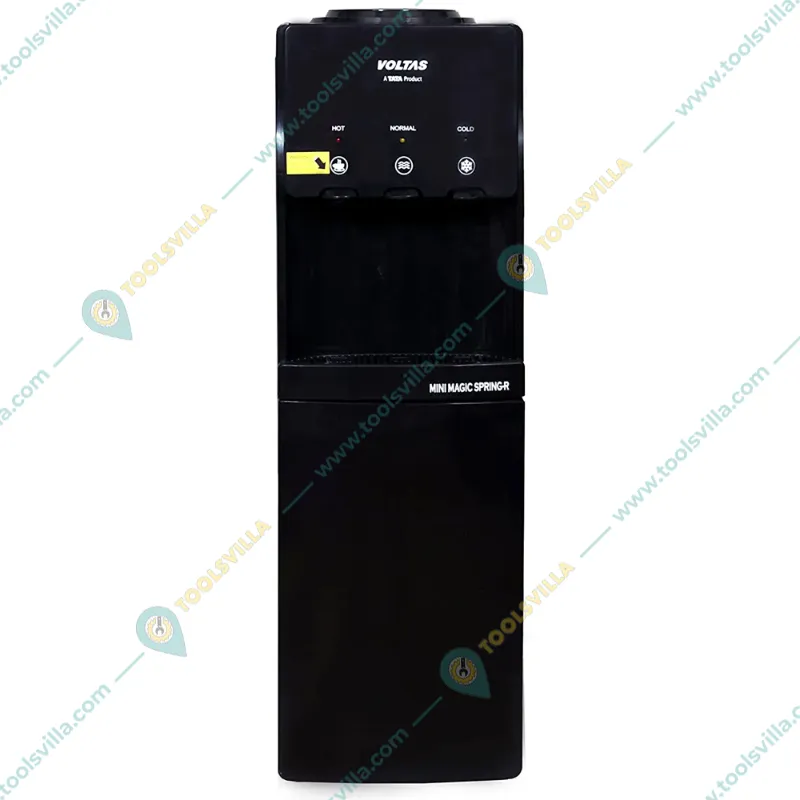 Voltas Minimagic SPRING R Black Floor Mounted Water Dispenser with 3 Tap (Hot, Normal and Cold)