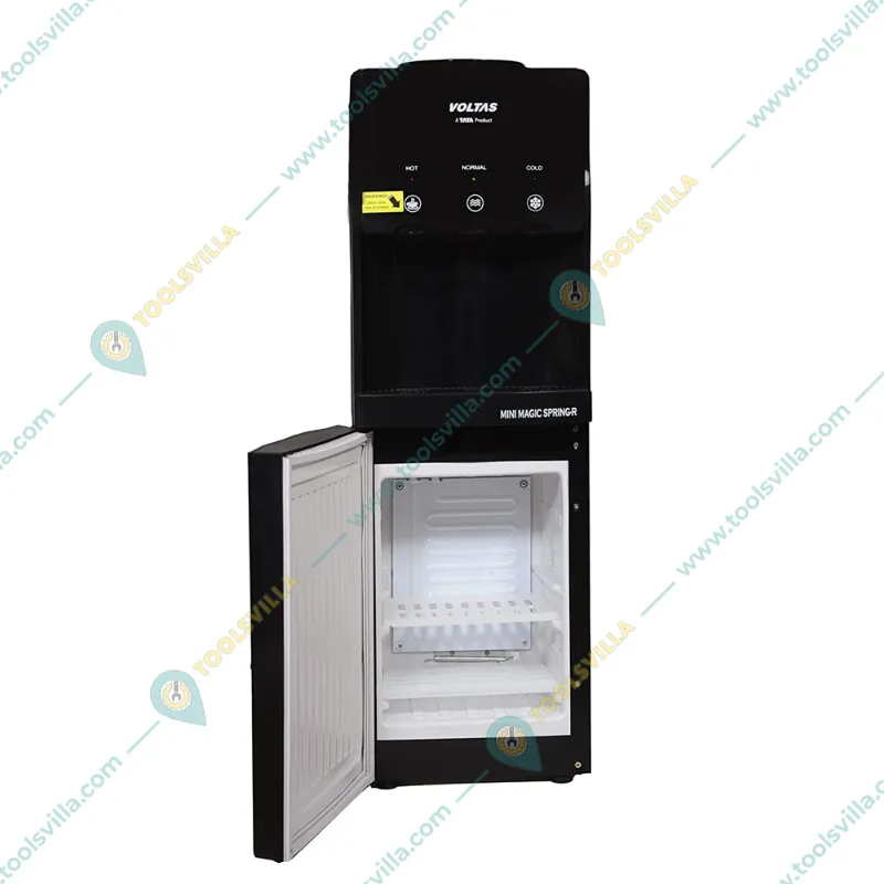 Voltas Minimagic SPRING R Black Floor Mounted Water Dispenser with 3 Tap (Hot, Normal and Cold)