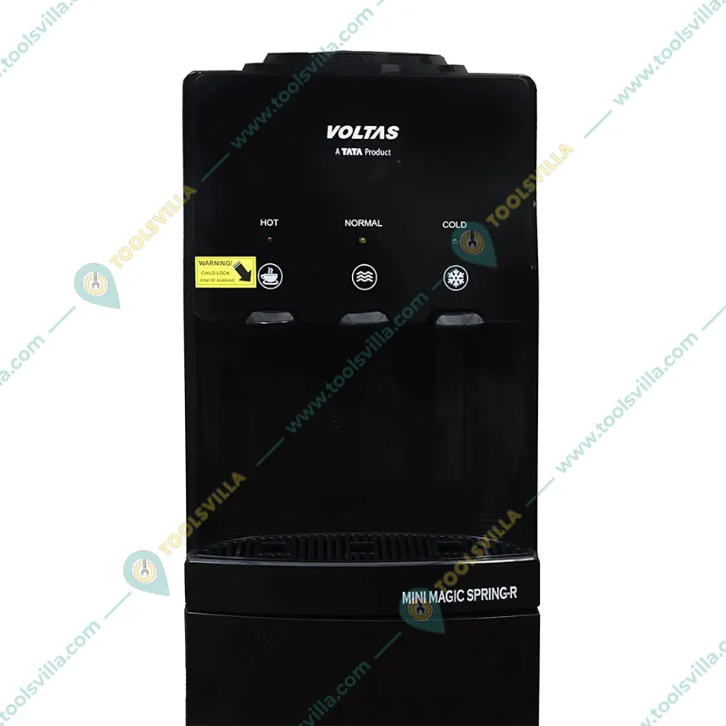 Voltas Minimagic SPRING R Black Floor Mounted Water Dispenser with 3 Tap (Hot, Normal and Cold)