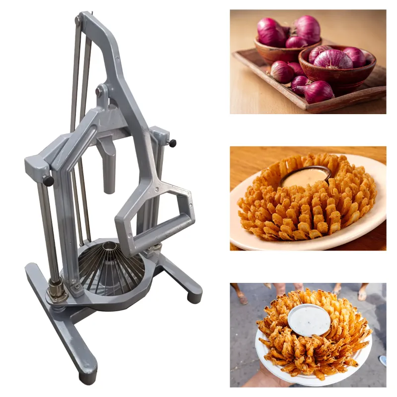 Premium Quality Flower Type Stainless Steel Onion Cutter, 15 cm Blade Diameter