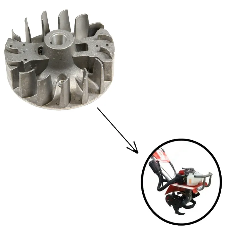 Heavy Duty Flywheel for 52 CC 2 Stroke Engine Mini Tiller 