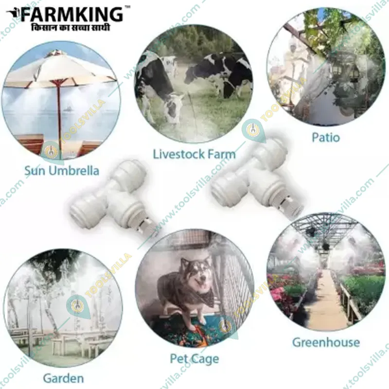 FARMKING  Fogger Kit of 10 Brass Nozzles with Filter ,Pump & Other Accessories (6 Months Warranty)