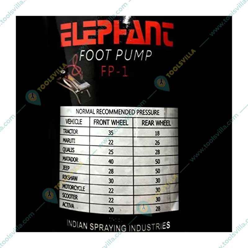 Elephant Foot Air Pump - 150 Psi Max. Pressure (FP-1)
