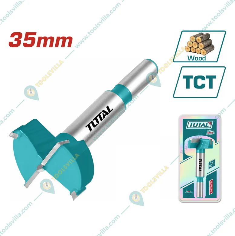 Total 35 mm TCT Forstner Drill Bit for Wood (TAC180351) - Pack of 2