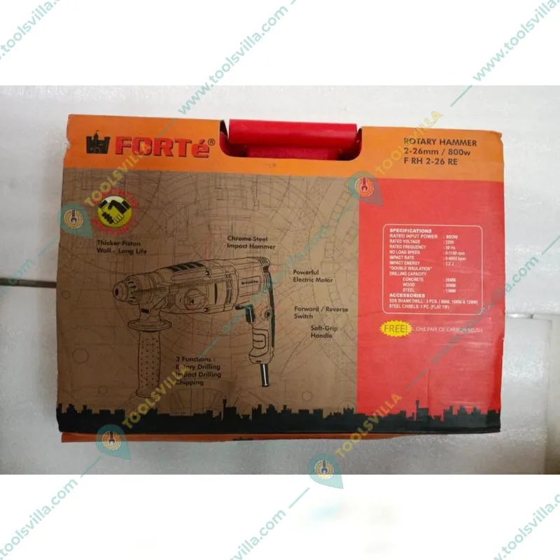 Forte 26 mm 800 Watt Rotary Hammer Drill, 1100 RPM (F RH 2-26 RE)