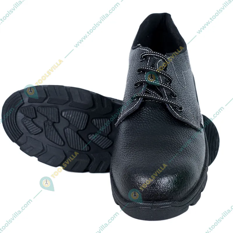 Premuim Quality Pack of 2 Safety Shoe - Pvc Sole, Low Ankle,  With Steel Toe(Size-6)