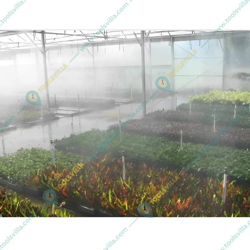 Irrigation Fogger System 4 Way Fogger Assembly Unit with Check Valve for Garden, Greenhouses, Poultry Farm(Pack of 10) 