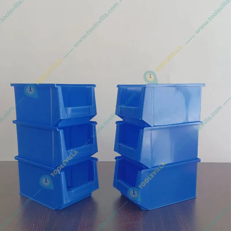 Avsar 230 x 150 x 120 mm FPO Blue Storage Bin, Premium HDPE Material (Bin-25) - Pack of 6