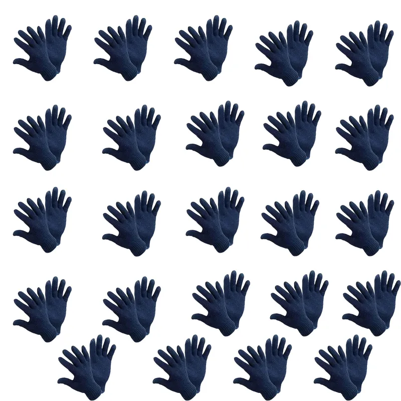 Super Safety  Knitted Cotton Multipurpose Safety Gloves , Unisex ( Pack of 24 )