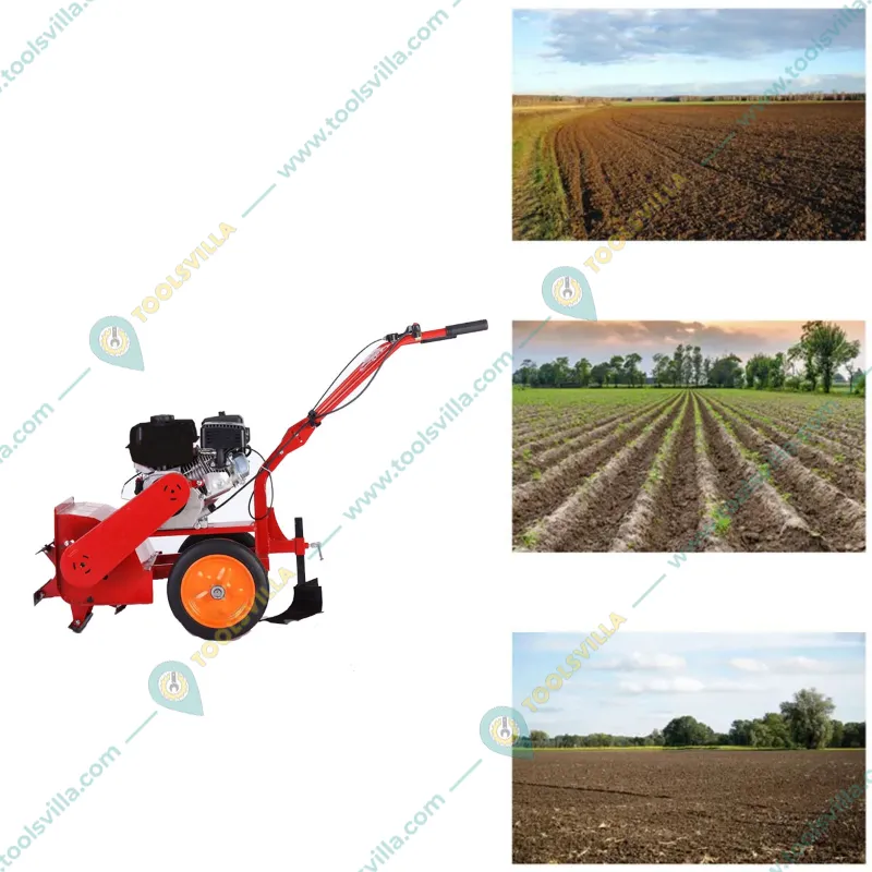 Double Bull 7 HP 4 Stroke 15 Inch Front Rotary Petrol Power Weeder With Free Tiller & Ridger