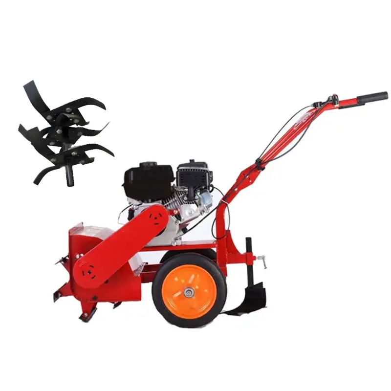 Double Bull 7 HP 4 Stroke 15 Inch Front Rotary Petrol Power Weeder With Free Tiller & Ridger