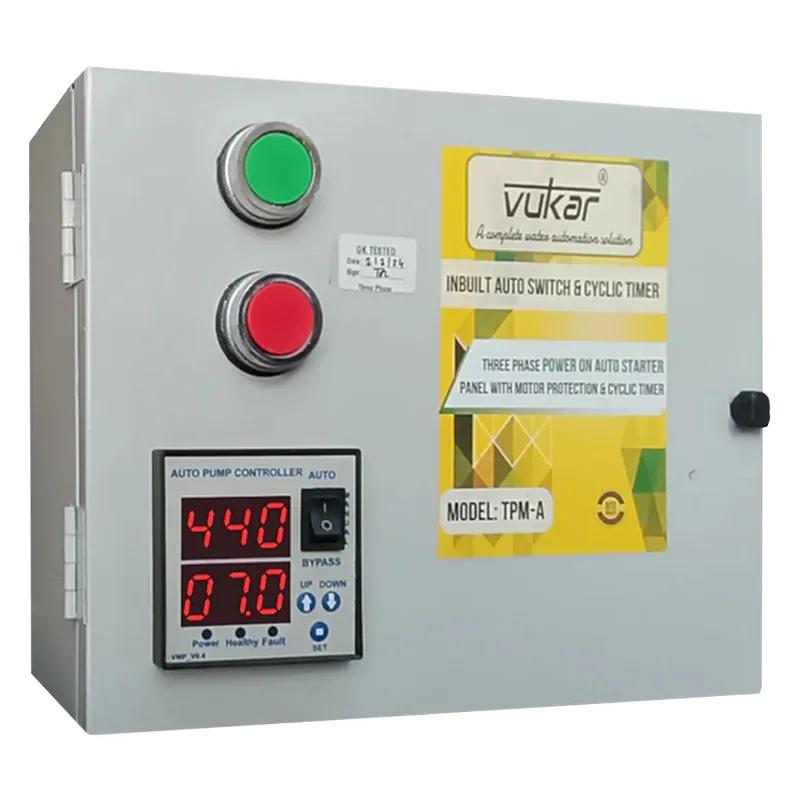 Vukar 10Hp 3Ph Fully Automatic Digital DOL Starter Panel with Auto Switch, Timer, Motor Safety (TPM-A)-3 Months Warranty