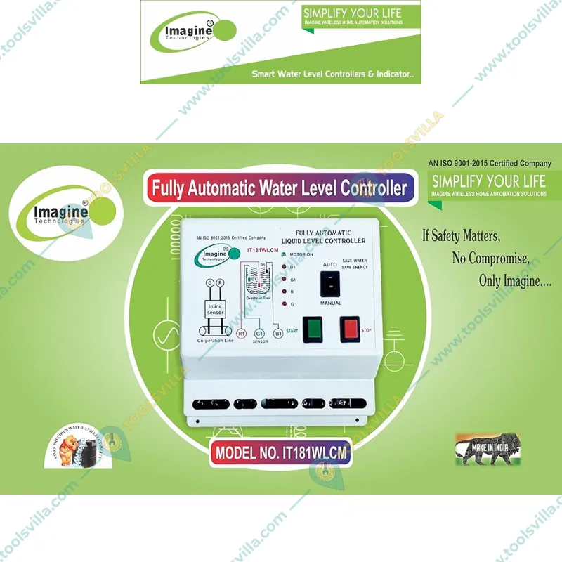 Imagine Technologies Fully Automatic Water Level Controller for Govt./Municipal Supply Water (IT181WLCM)-1 Year Warranty
