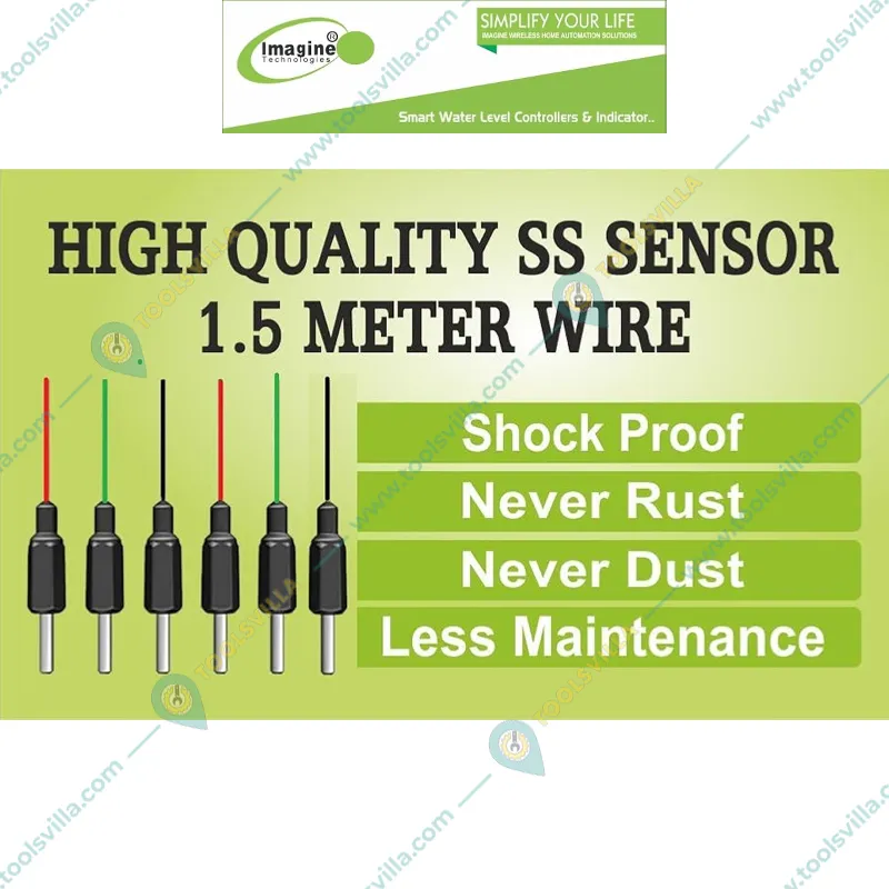 Imagine Technologies Fully Automatic Water Level Controller for Govt./Municipal Supply Water (IT181WLCM)-1 Year Warranty