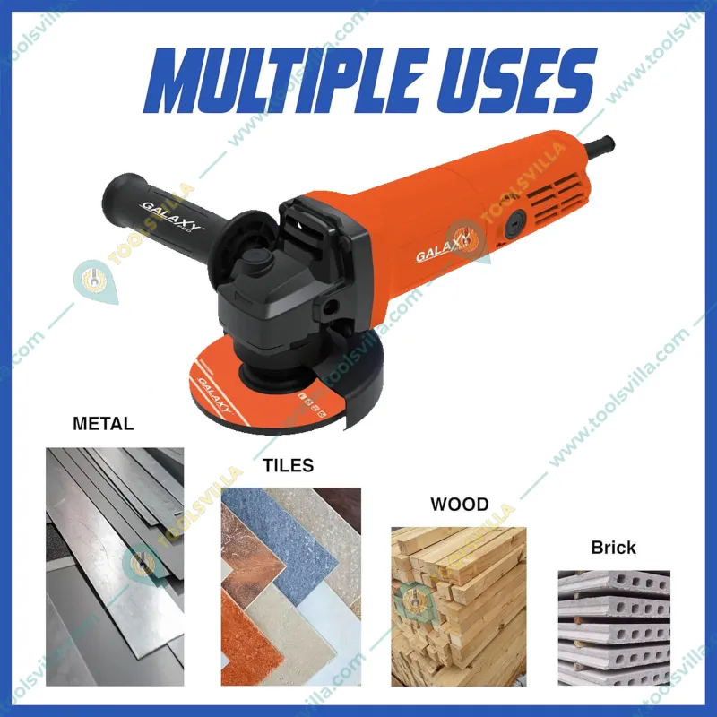 Galaxy Pro 100 mm 1200 Watt Angle Grinder With Accessories, 11000 RPM (GLX-1200)