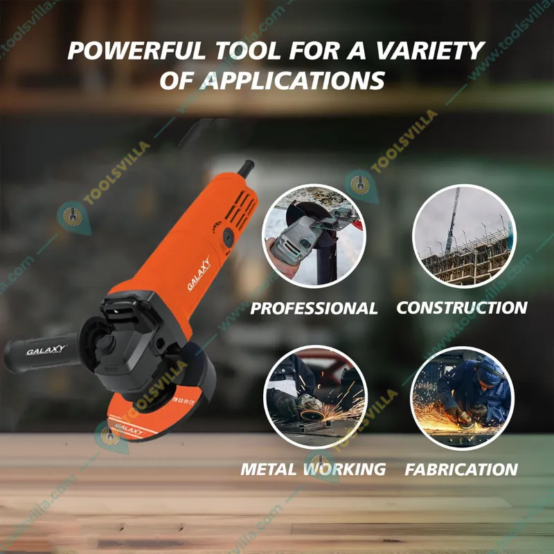 Galaxy Pro 100 mm 1200 Watt Angle Grinder With Accessories, 11000 RPM (GLX-1200)