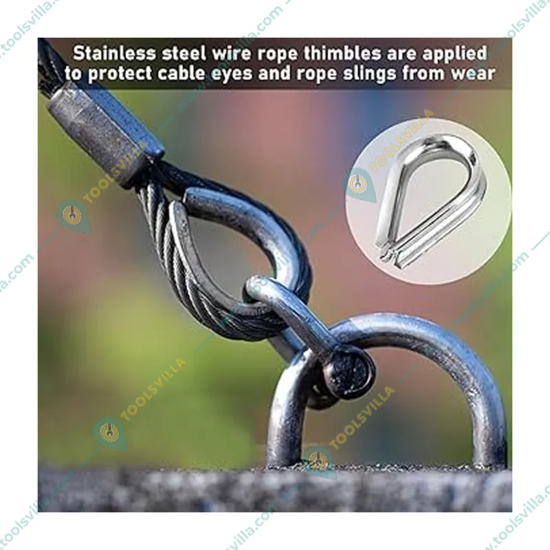 Heavy Duty Galvanized Steel Wire Rope Thimble (Size-3 mm,Pack-10 Pcs)